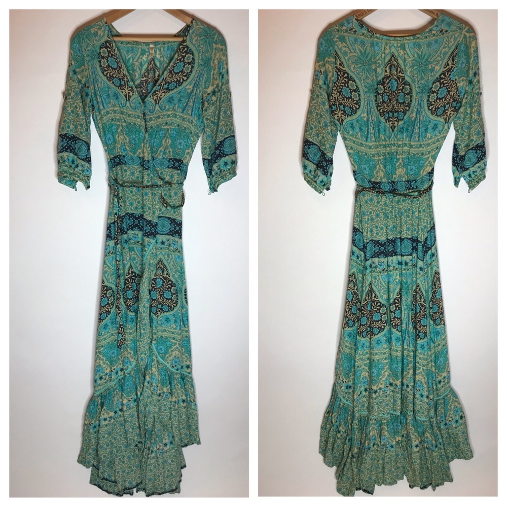 Spell Aloha Fox Wrap Dress in Mermaid 🧜‍♀️ - Picture 8 of 9